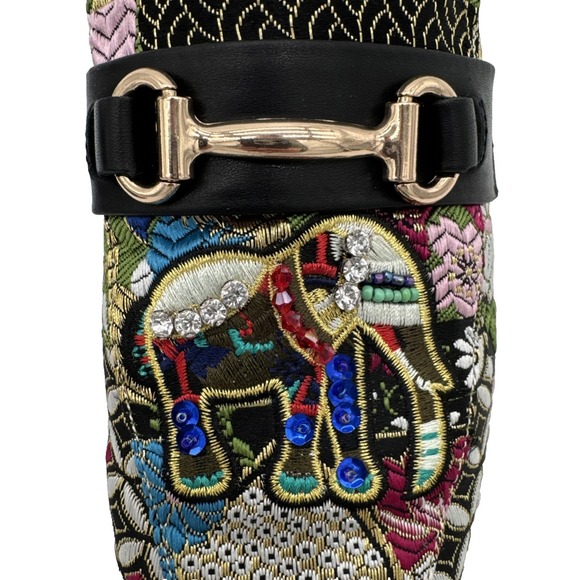Steve Madden Kandi Slip-On Mule Elephant Tapestry Embellished Floral Beaded, 9.5 - Picture 15 of 16